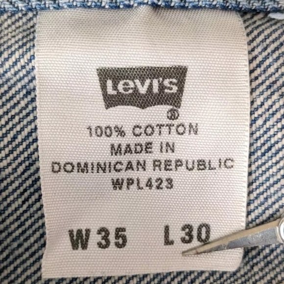 VTG 2006 Levis 501XX Distressed Patina Light Wash Straight Cropped Denim - 33x25 - Picture 12 of 15